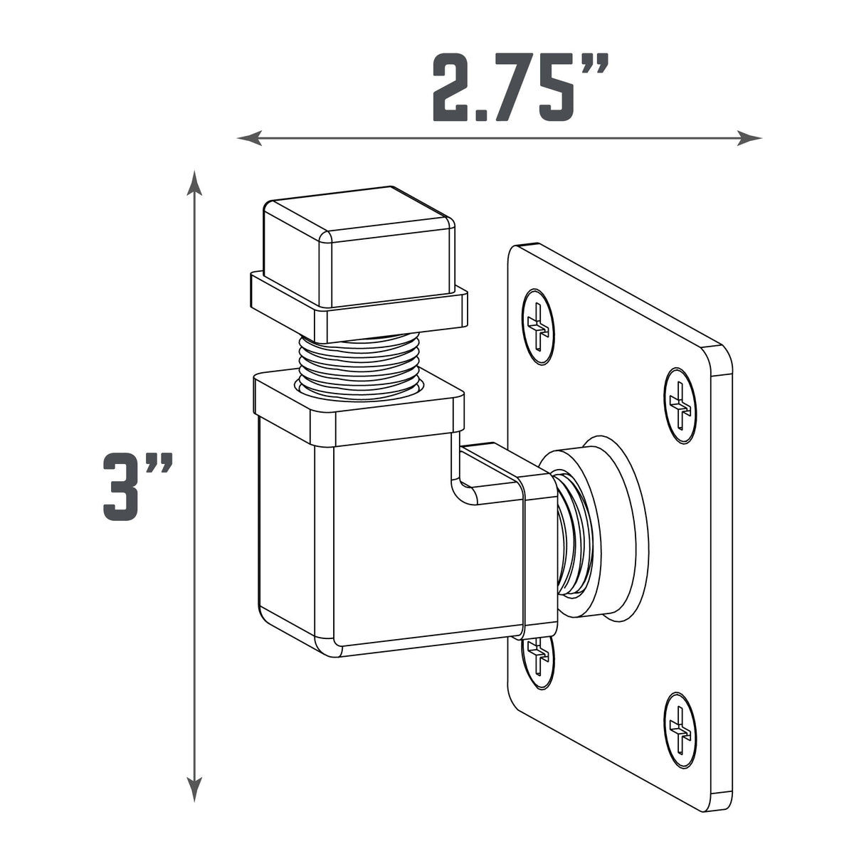 90 Degree Square Elbow Wall Hook Kit – Consulate X, view 3 of 6