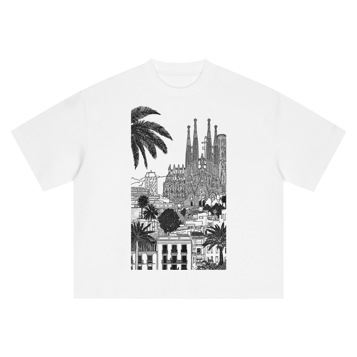 Barcelona Palms Heavyweight Tee – Consulate X, view 11 of 16