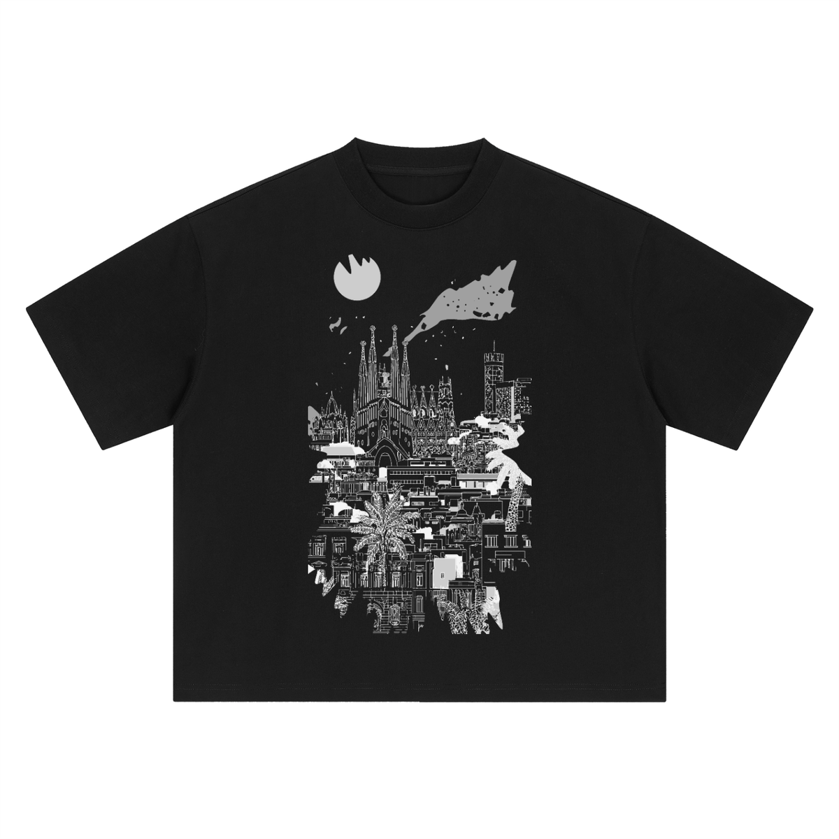 Barcelona Skyline Heavyweight Tee – Consulate X, view 1 of 16