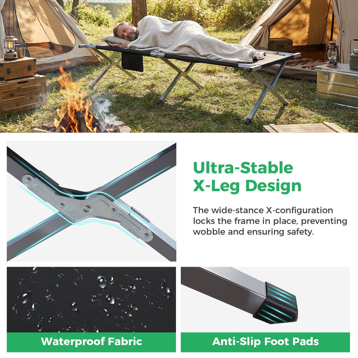 Ainfox camping cot camping bed – Consulate X, view 4 of 9