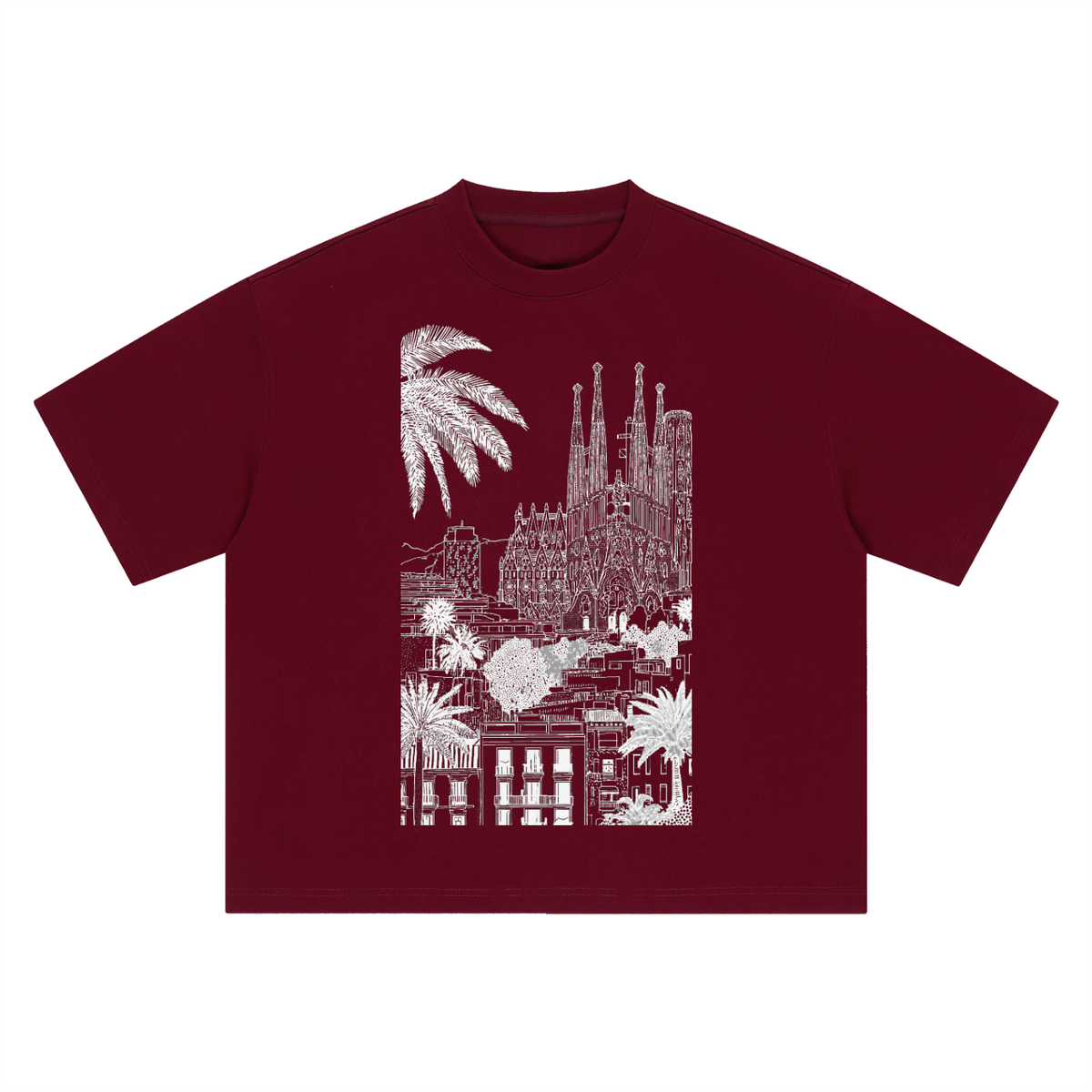 Barcelona Palms Heavyweight Tee – Consulate X, view 7 of 16