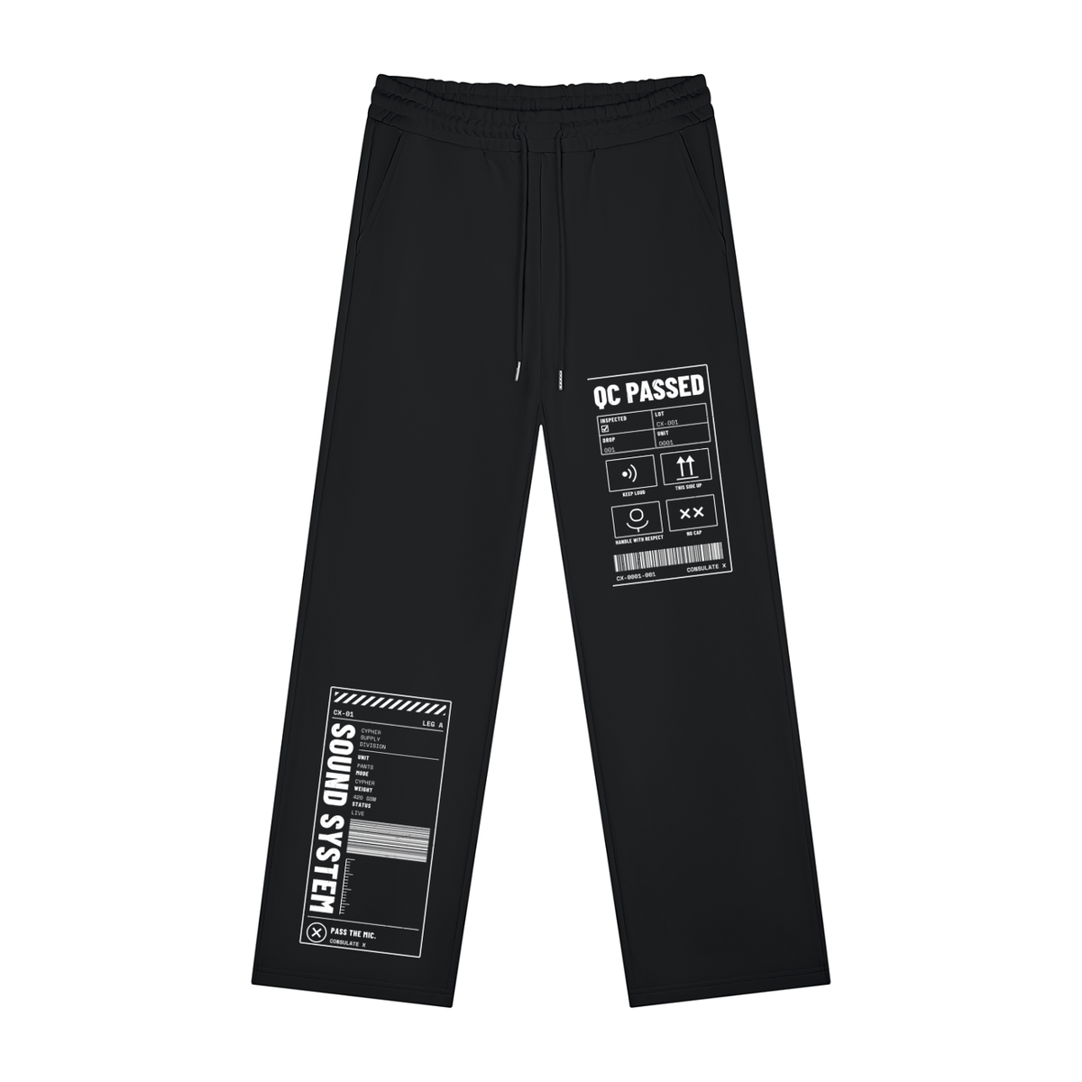 Sound System Heavyweight Sweatpants in Black, front