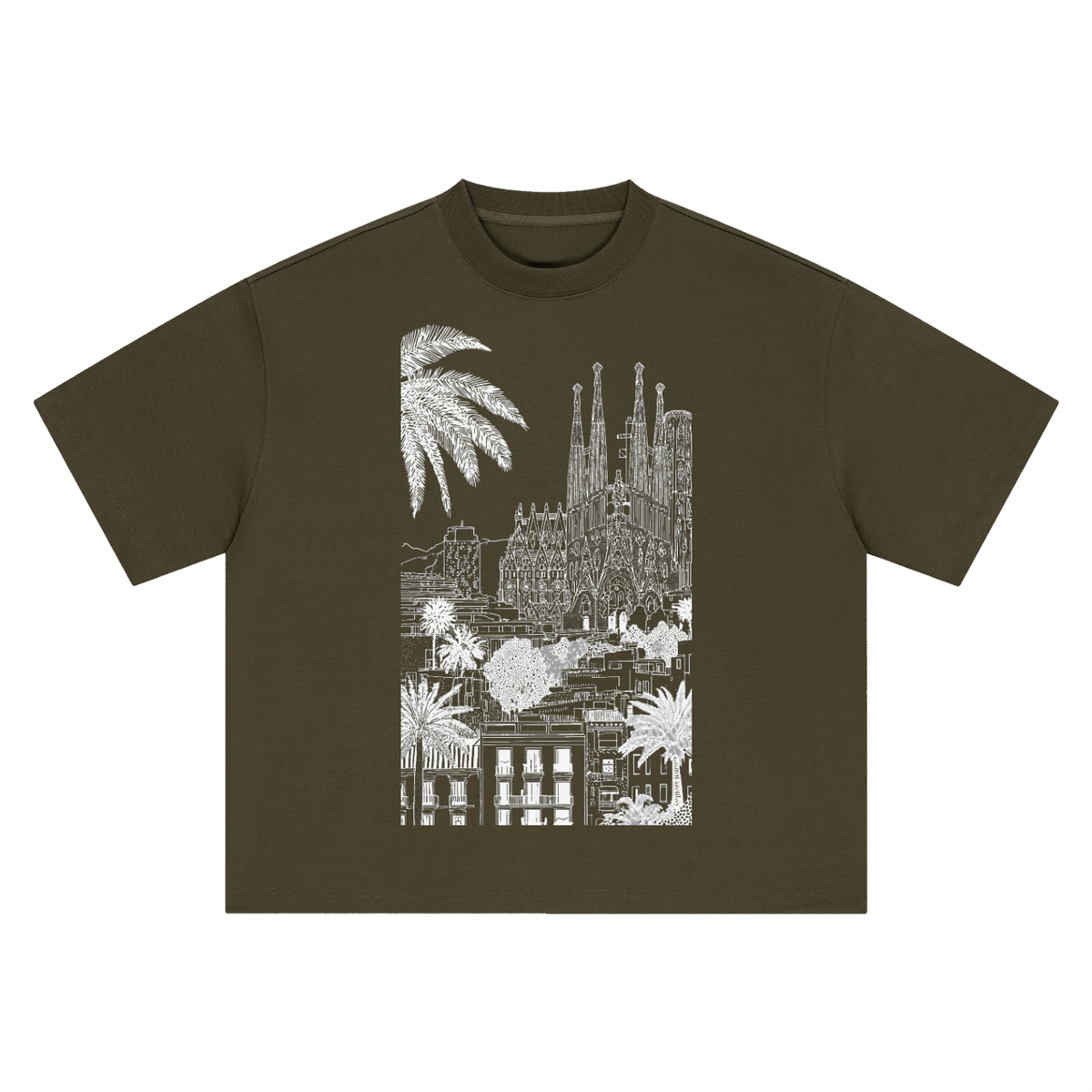Barcelona Palms Heavyweight Tee – Consulate X, view 3 of 16