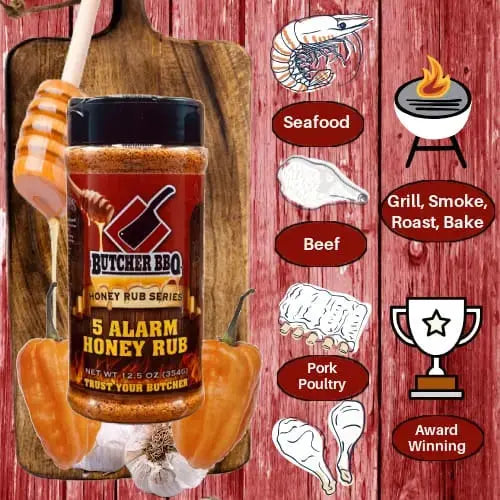 5 Alarm Hot Honey Rub-BBQ Seasoning – Consulate X, view 5 of 7