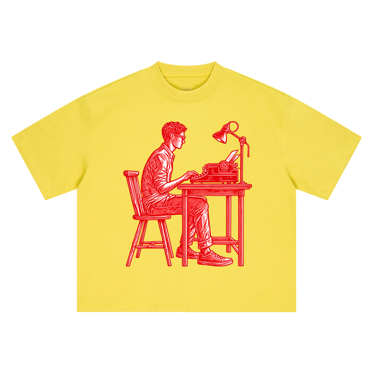 Night Shift Typist Heavyweight Tee – Consulate X, view 9 of 12