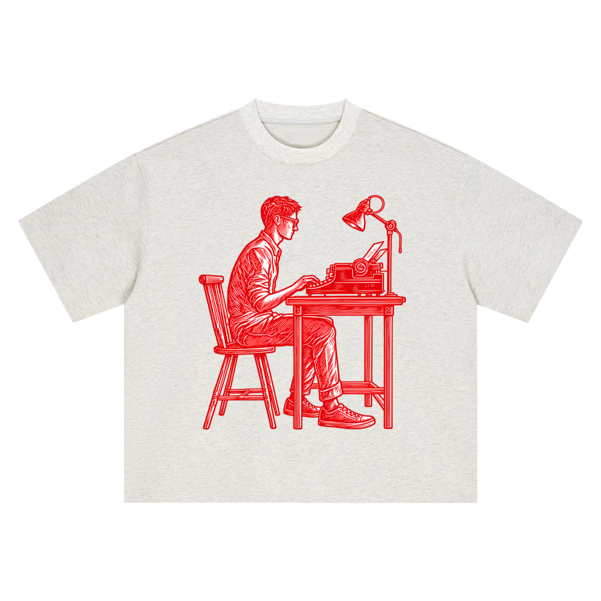 Night Shift Typist Heavyweight Tee – Consulate X, view 7 of 12