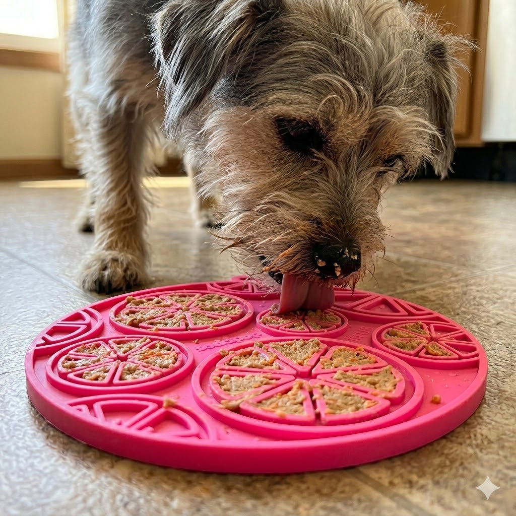 Citrus Design eMat - Enrichment Lick Mat For Dogs and Cats - with Suction Cups | USA Made – Consulate X, view 3 of 12
