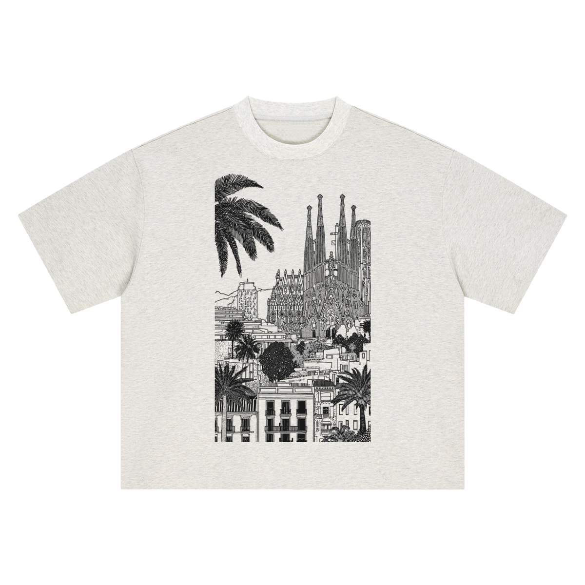 Barcelona Palms Heavyweight Tee – Consulate X, view 13 of 16