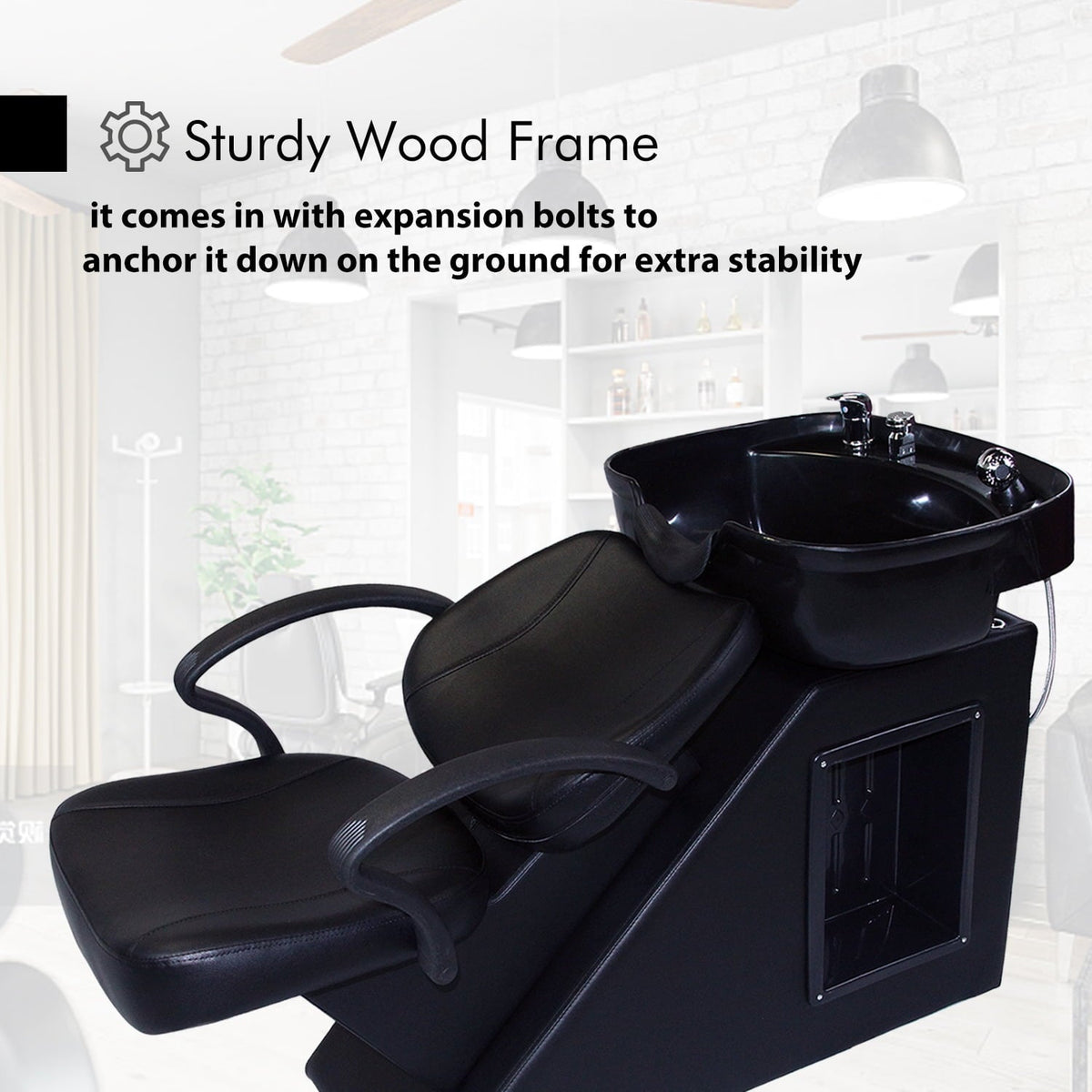 Ainfox Salon Backwash Barber Chair Shampoo Chair Beauty Spa Equipment – Consulate X, view 4 of 7