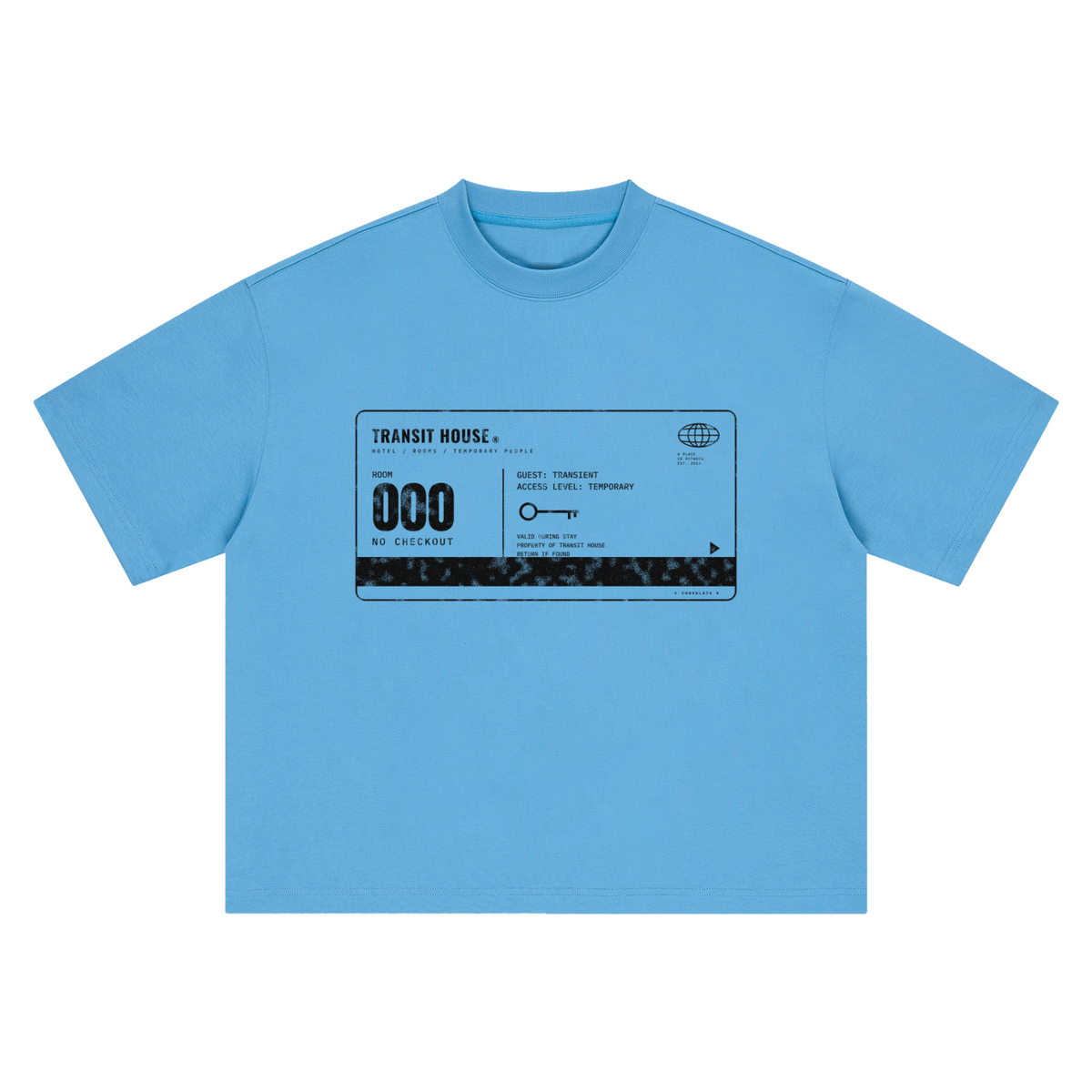 Transit House Key Card Heavyweight Tee - White – Consulate X, view 7 of 8