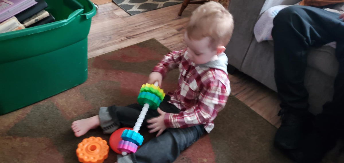 Toddler Spin & Stack Tower Toy – Consulate X, view 4 of 8
