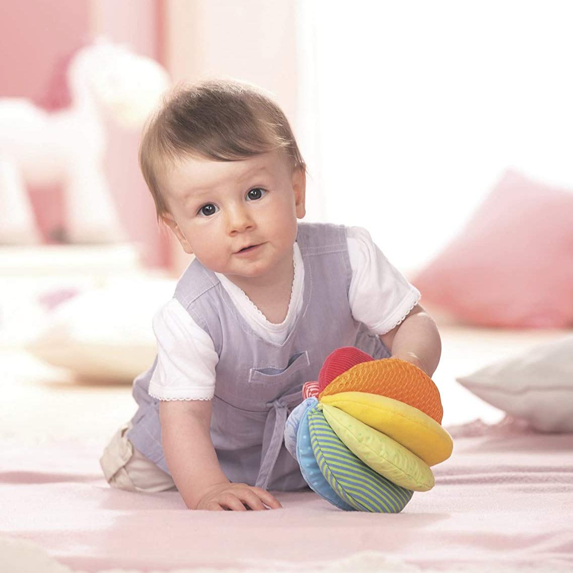 Colorful Rainbow Fabric Ball: Sensory Fun for Babies – Consulate X, view 7 of 7