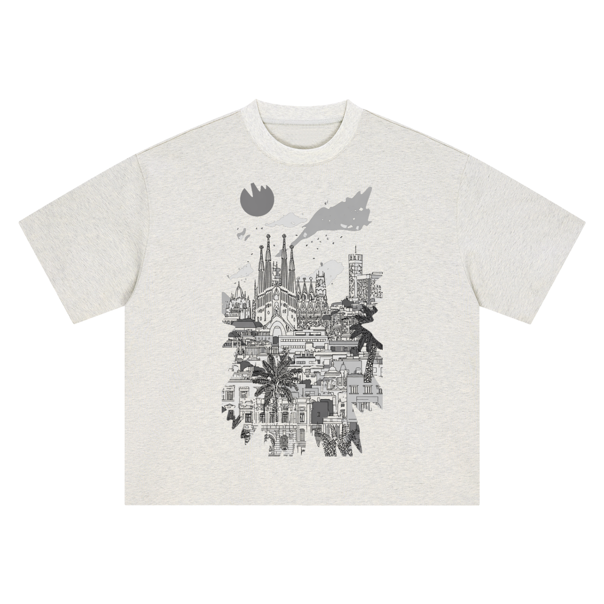 Barcelona Skyline Heavyweight Tee – Consulate X, view 13 of 16
