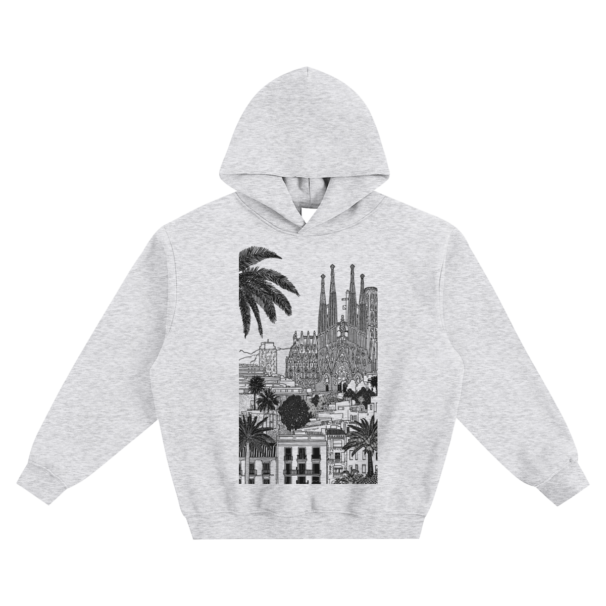 Barcelona Palms Boxy Hoodie – Consulate X, view 1 of 6