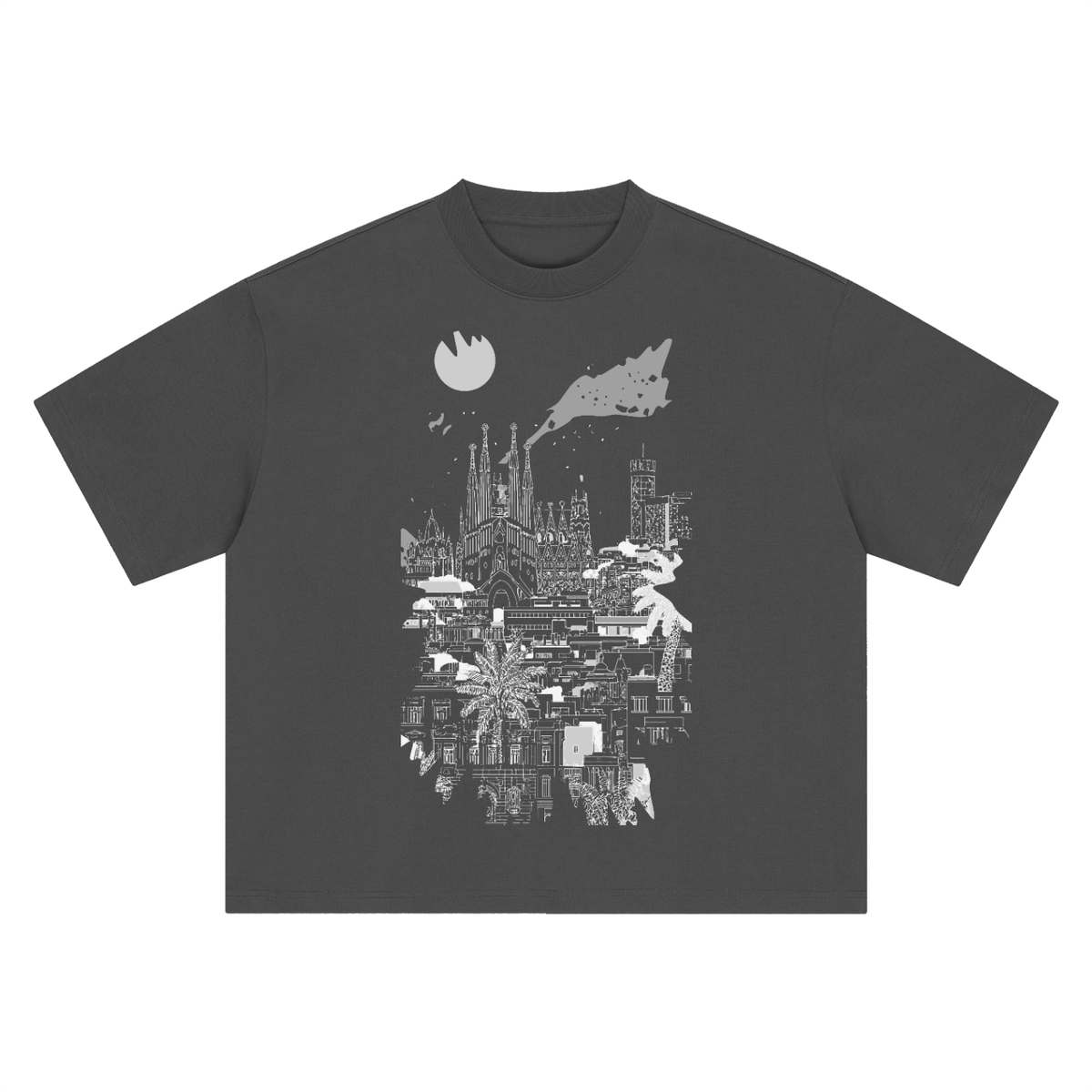 Barcelona Skyline Heavyweight Tee – Consulate X, view 5 of 16