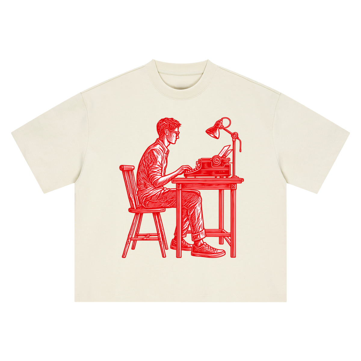 Night Shift Typist Heavyweight Tee – Consulate X, view 6 of 12