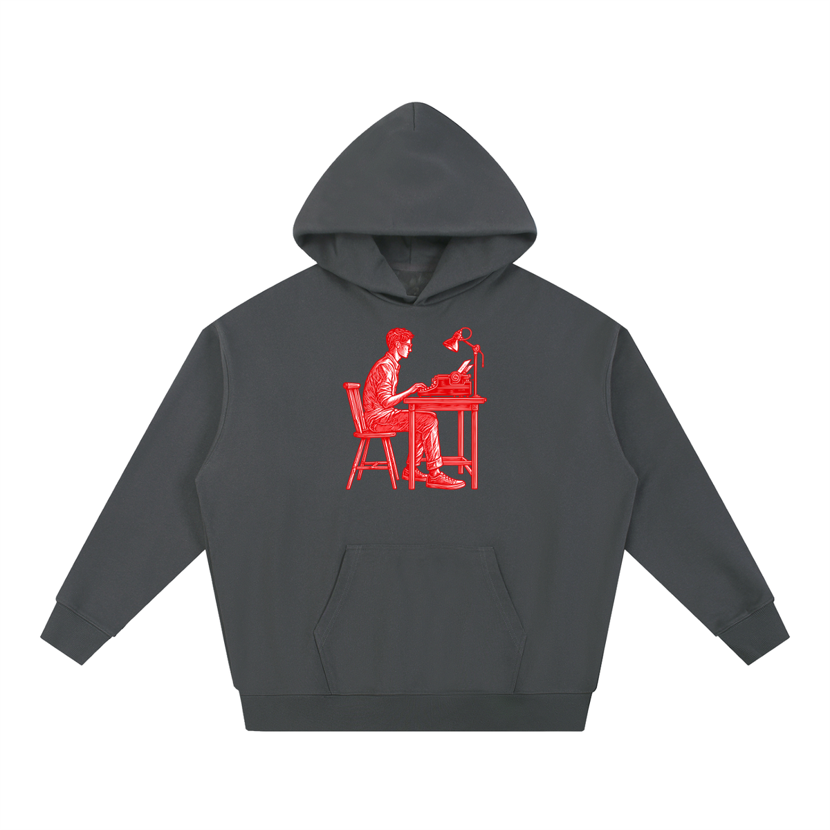 Night Shift Typist Heavyweight Hoodie – Consulate X, view 3 of 4