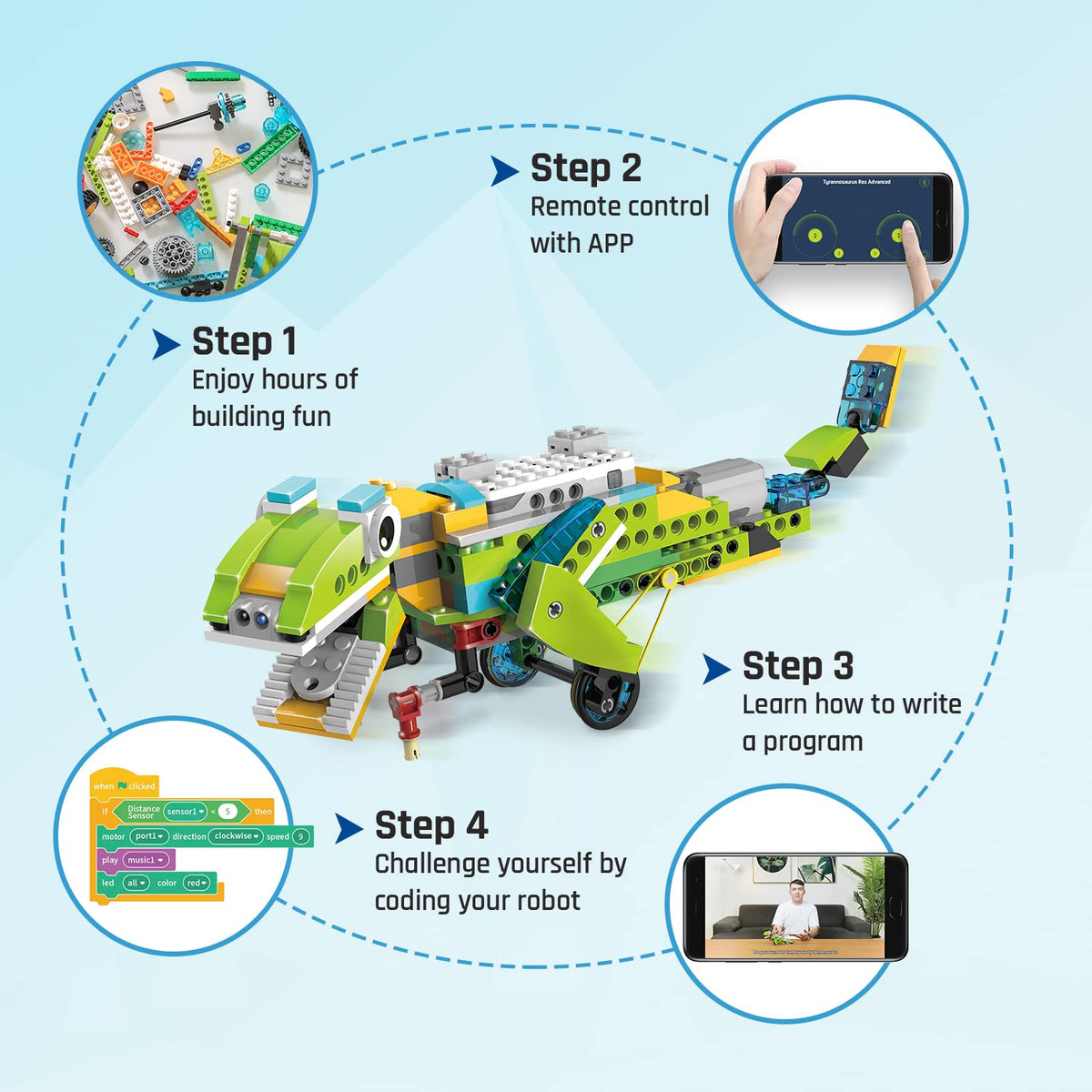 Coding Robot Master: 200+ Fun Educational Bots in 1 App-Controlled Kit with 47 Video Lessons – Consulate X, view 4 of 12