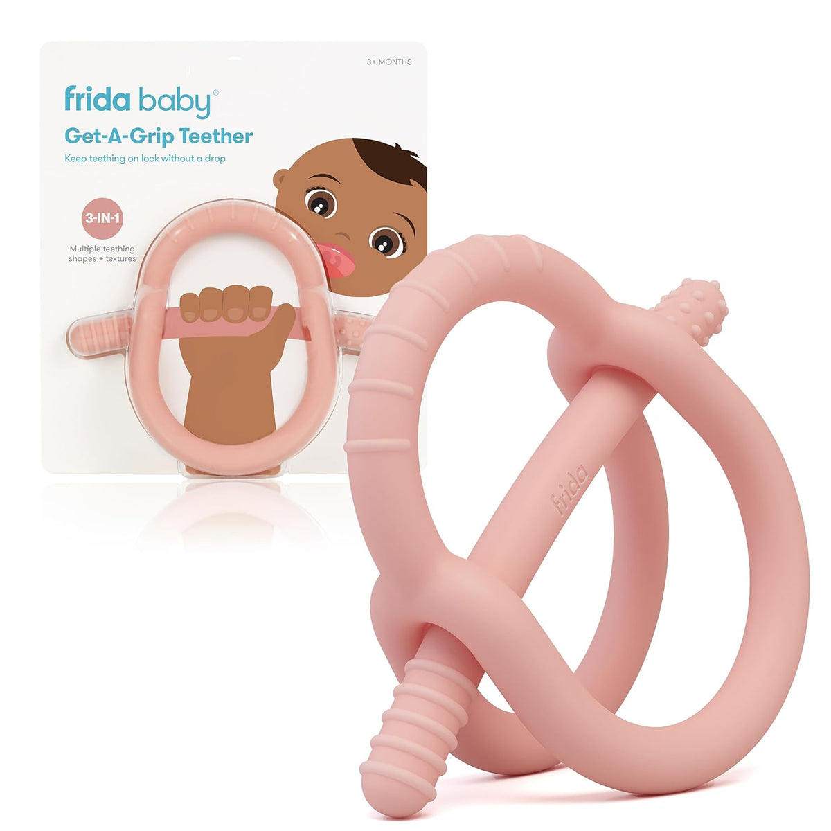 Get-A-Grip Silicone Baby Teether | Easy-Hold, BPA-Free Teething Relief – Consulate X, view 1 of 9