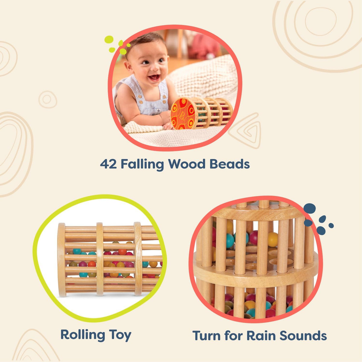 Looky-Looky Baby Mirror: Roly-Poly Tummy Time Toy for Crawling Fun – Consulate X, view 9 of 9