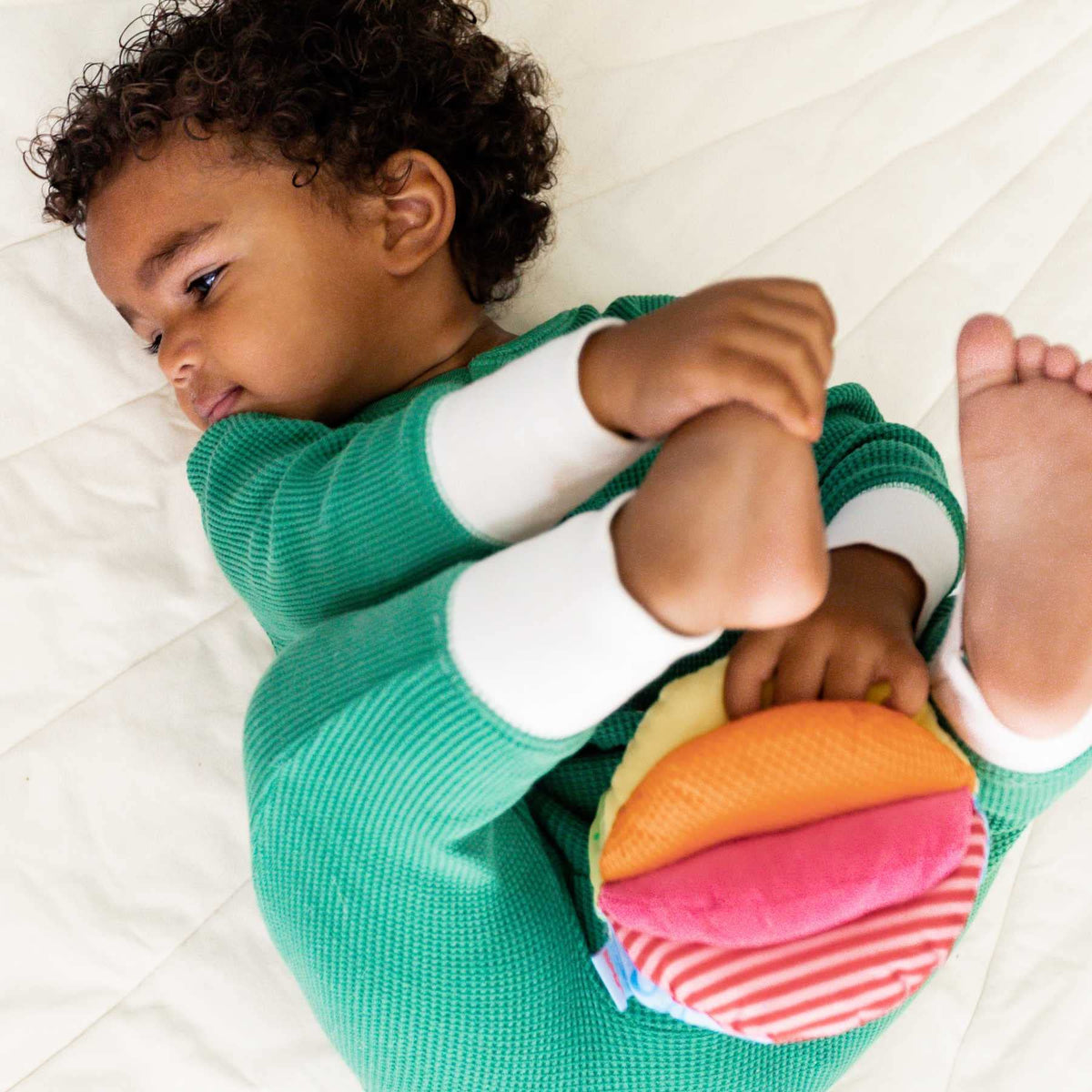 Colorful Rainbow Fabric Ball: Sensory Fun for Babies – Consulate X, view 4 of 7