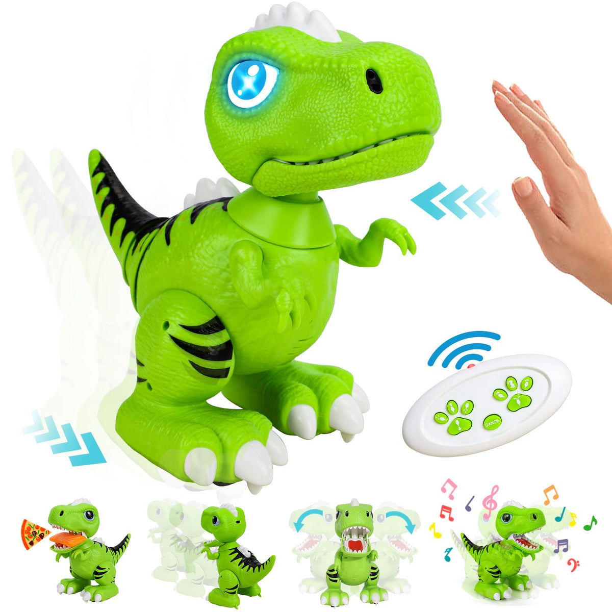 Dino-Motion Features RC Smart Dinosaur Robot - Interactive & Fun Learning – Consulate X, view 1 of 8