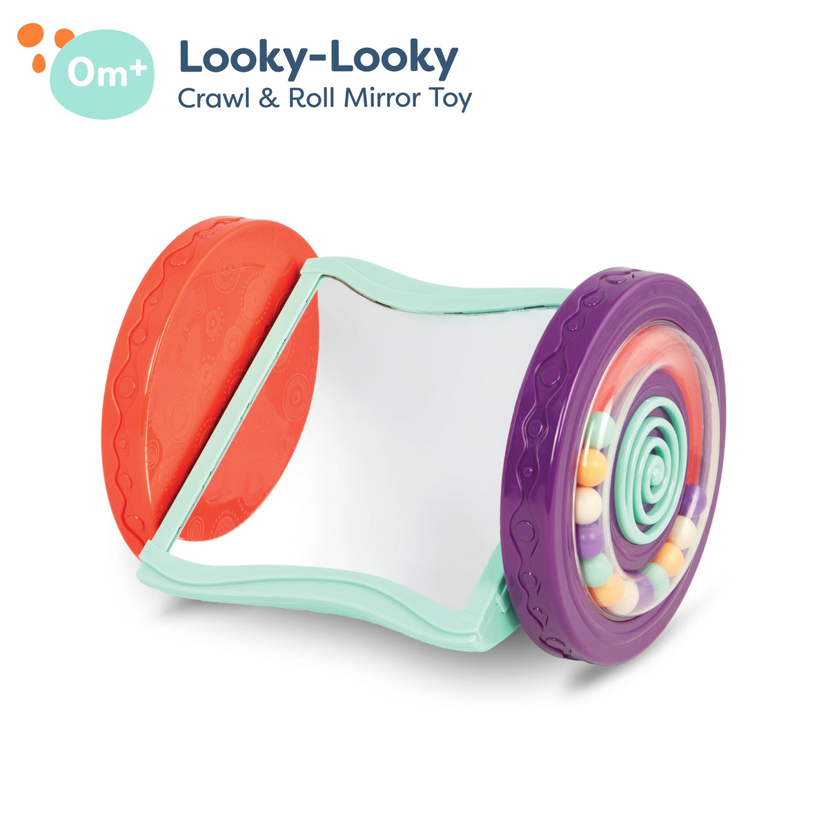 Looky-Looky Baby Mirror: Roly-Poly Tummy Time Toy for Crawling Fun – Consulate X, view 3 of 9