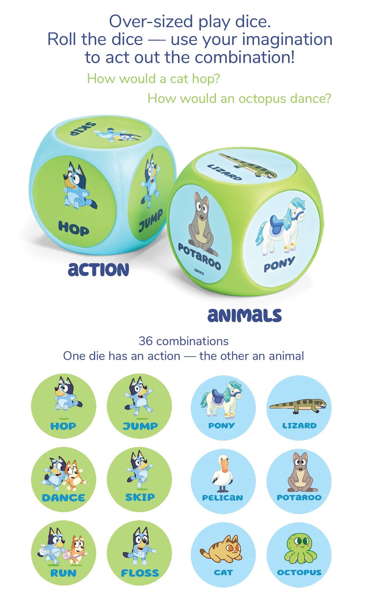 Bluey Wackadoo Imaginative Family Fun Dice Game – Consulate X, view 3 of 7