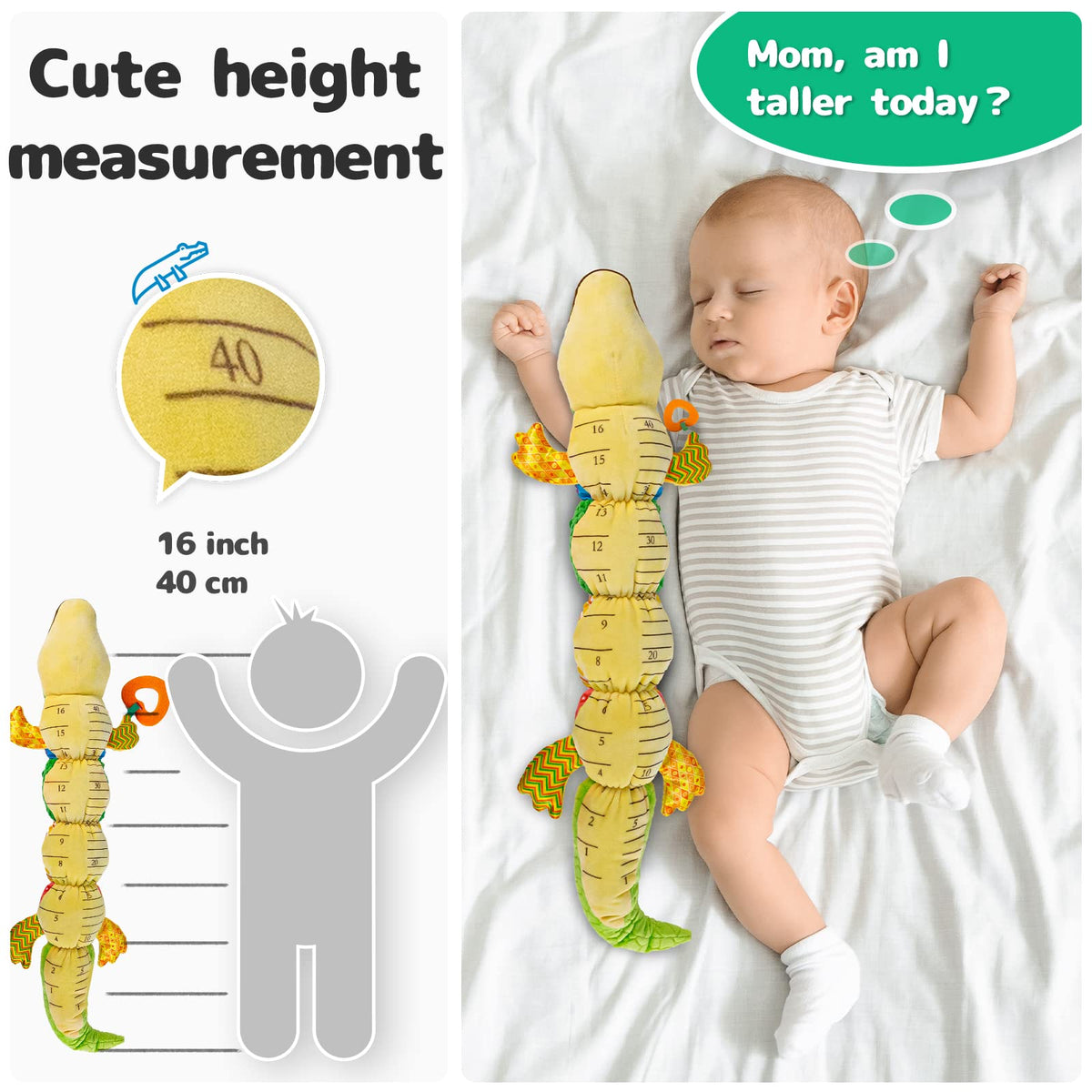 The Cuddle Croc, Musical Stuffed Infant Activity Toy with Teether, Rattle & Crinkles – Consulate X, view 4 of 8