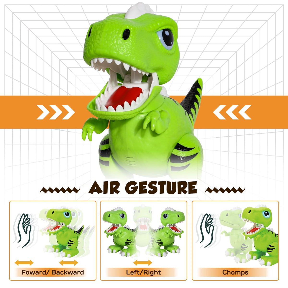 Dino-Motion Features RC Smart Dinosaur Robot - Interactive & Fun Learning – Consulate X, view 2 of 8