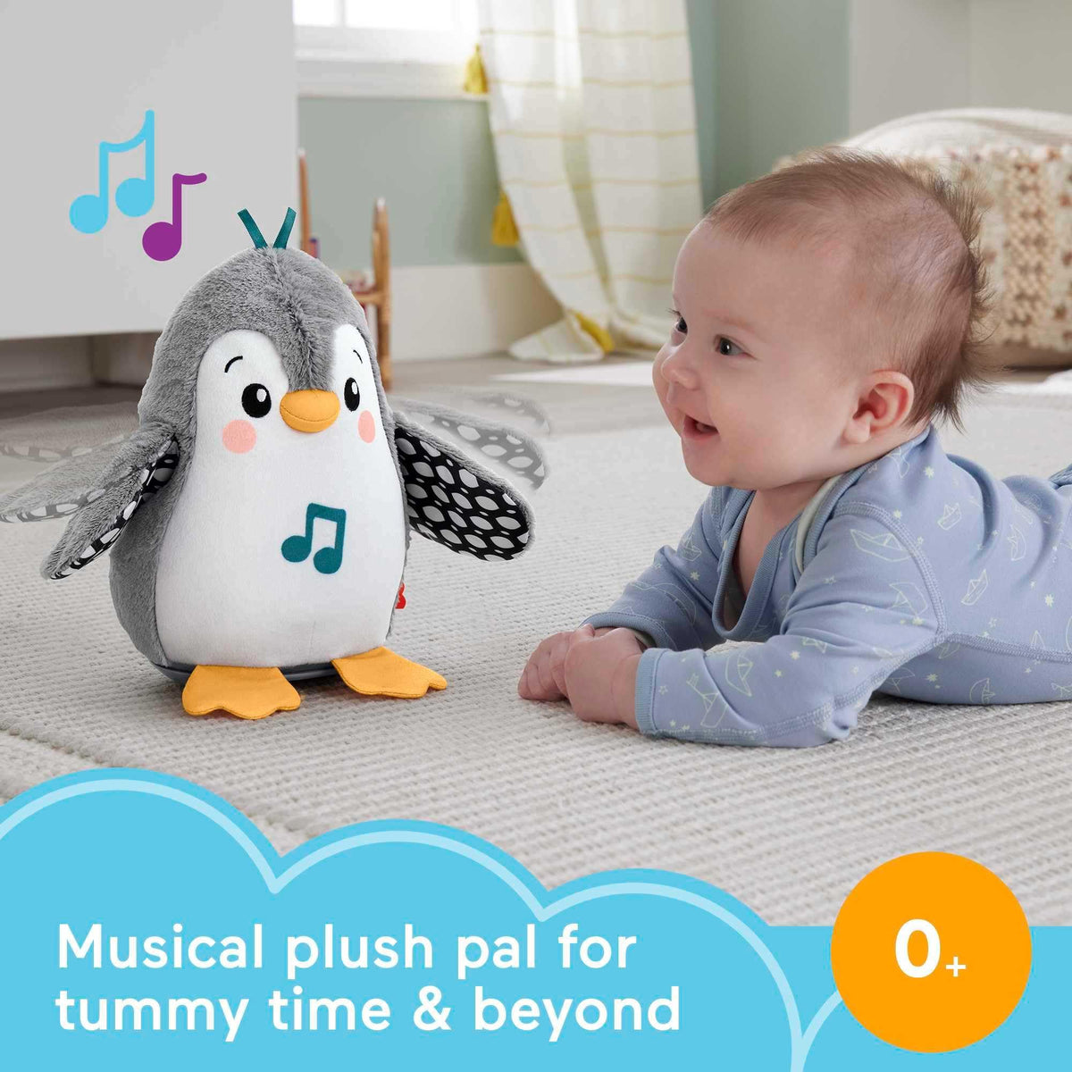 Wobble & Flap Penguin: Musical Tummy Time Buddy for Newborns – Consulate X, view 2 of 6