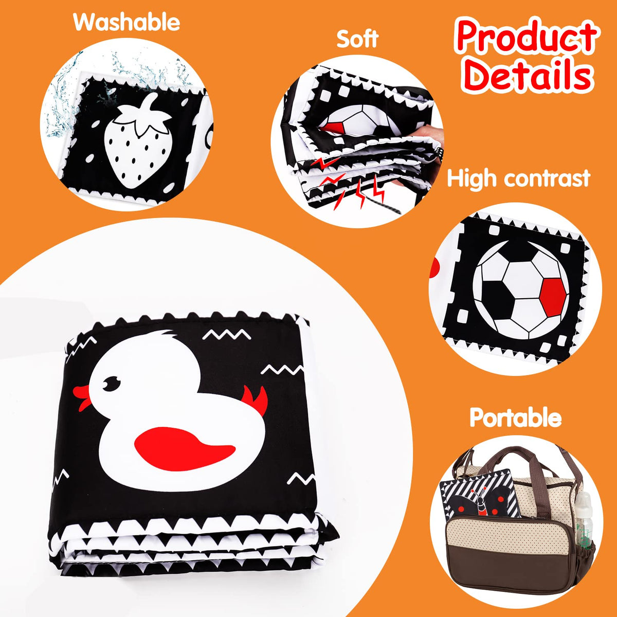 Peekaboo NewBorn Baby Soft Book – Perfect for Tummy Time & Snuggles – Consulate X, view 5 of 7