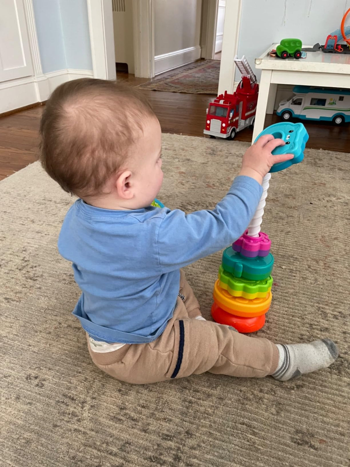 Toddler Spin & Stack Tower Toy – Consulate X, view 5 of 8