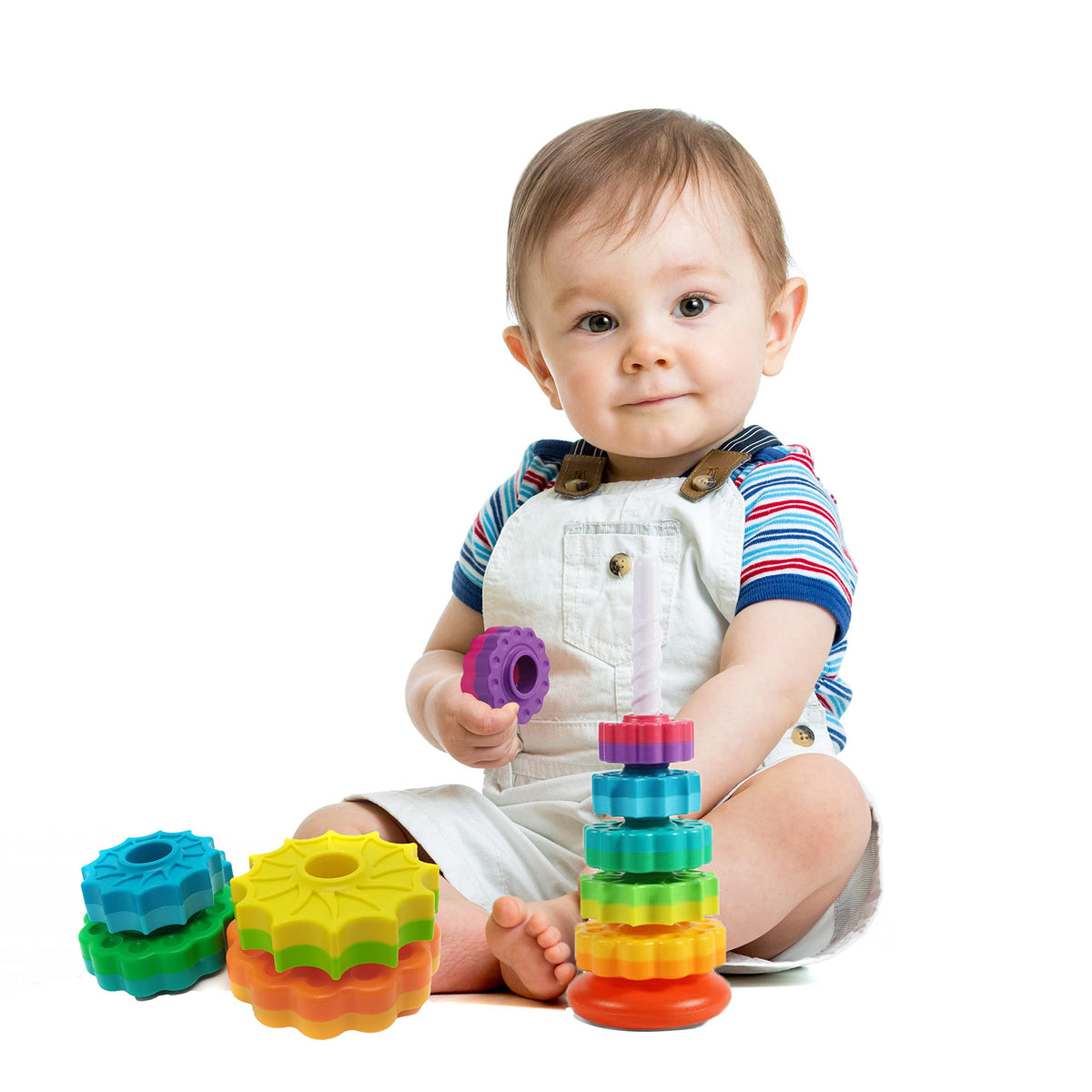Toddler Spin & Stack Tower Toy – Consulate X, view 2 of 8