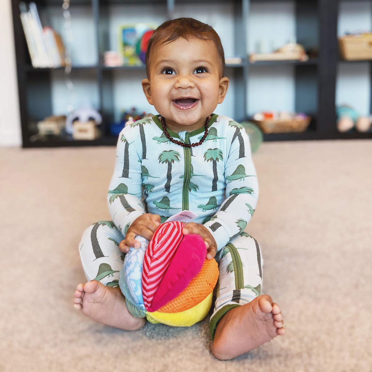 Colorful Rainbow Fabric Ball: Sensory Fun for Babies – Consulate X, view 6 of 7