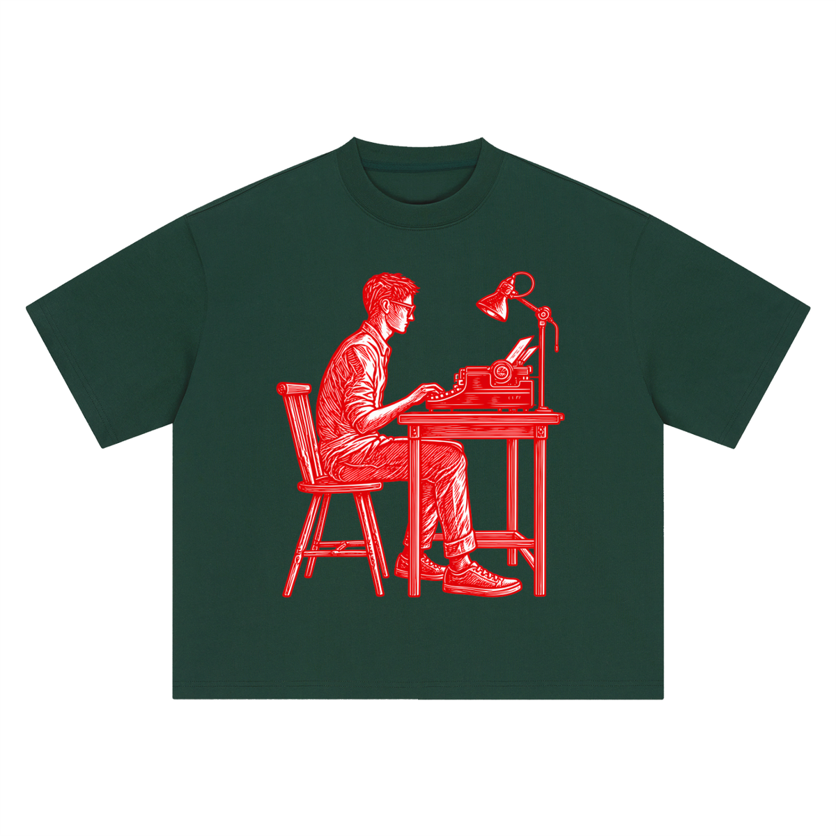 Night Shift Typist Heavyweight Tee – Consulate X, view 12 of 12