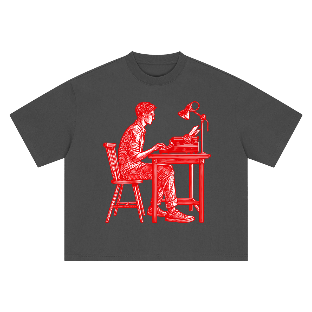 Night Shift Typist Heavyweight Tee – Consulate X, view 11 of 12