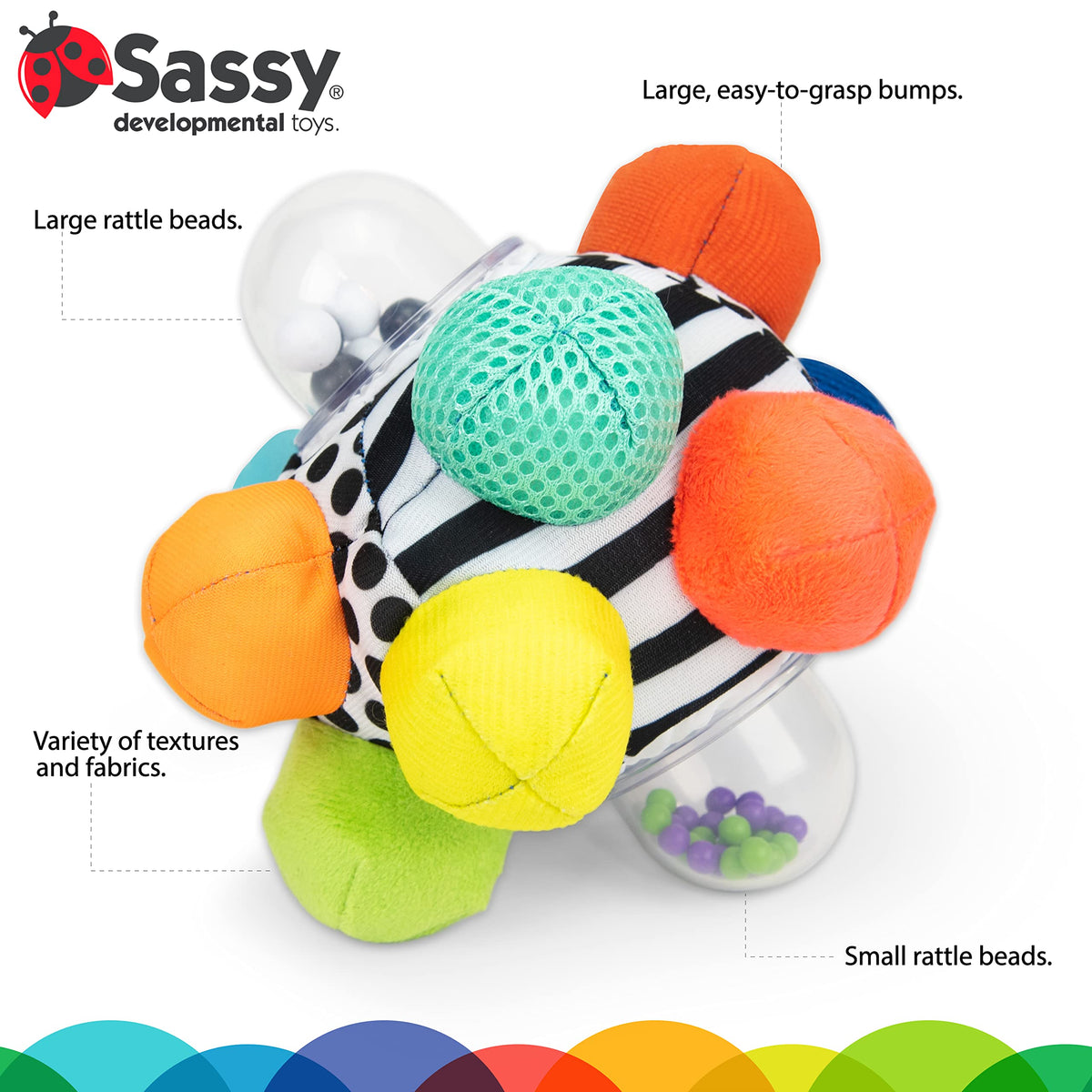 Squishy Bumpy Ball Easy-Grasp Toy for Baby's Motor Skill Fun – Consulate X, view 3 of 10