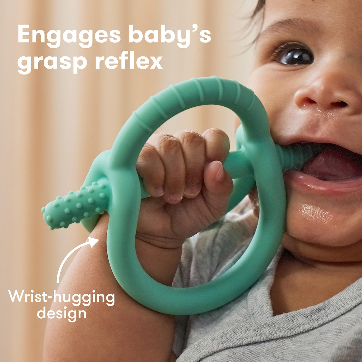 Get-A-Grip Silicone Baby Teether | Easy-Hold, BPA-Free Teething Relief – Consulate X, view 5 of 9
