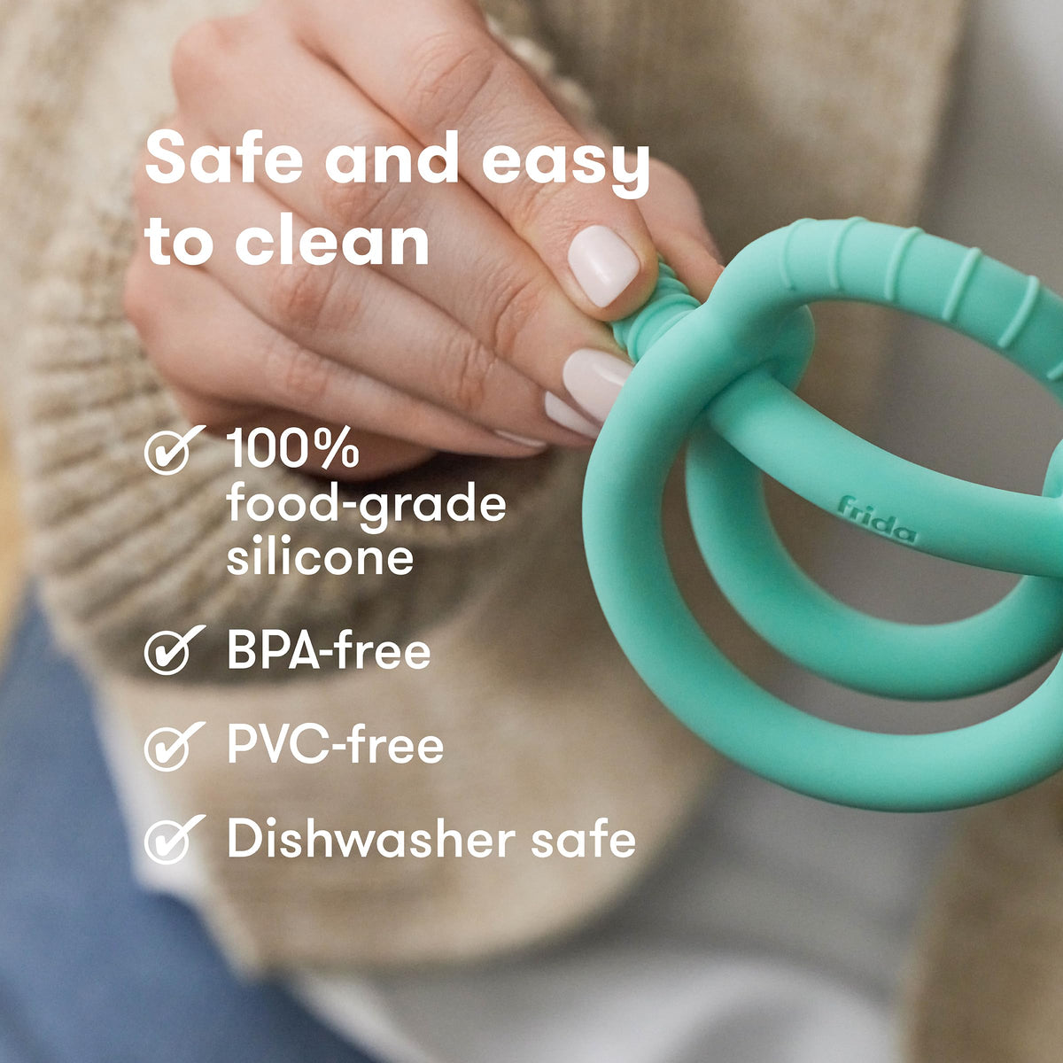 Get-A-Grip Silicone Baby Teether | Easy-Hold, BPA-Free Teething Relief – Consulate X, view 7 of 9