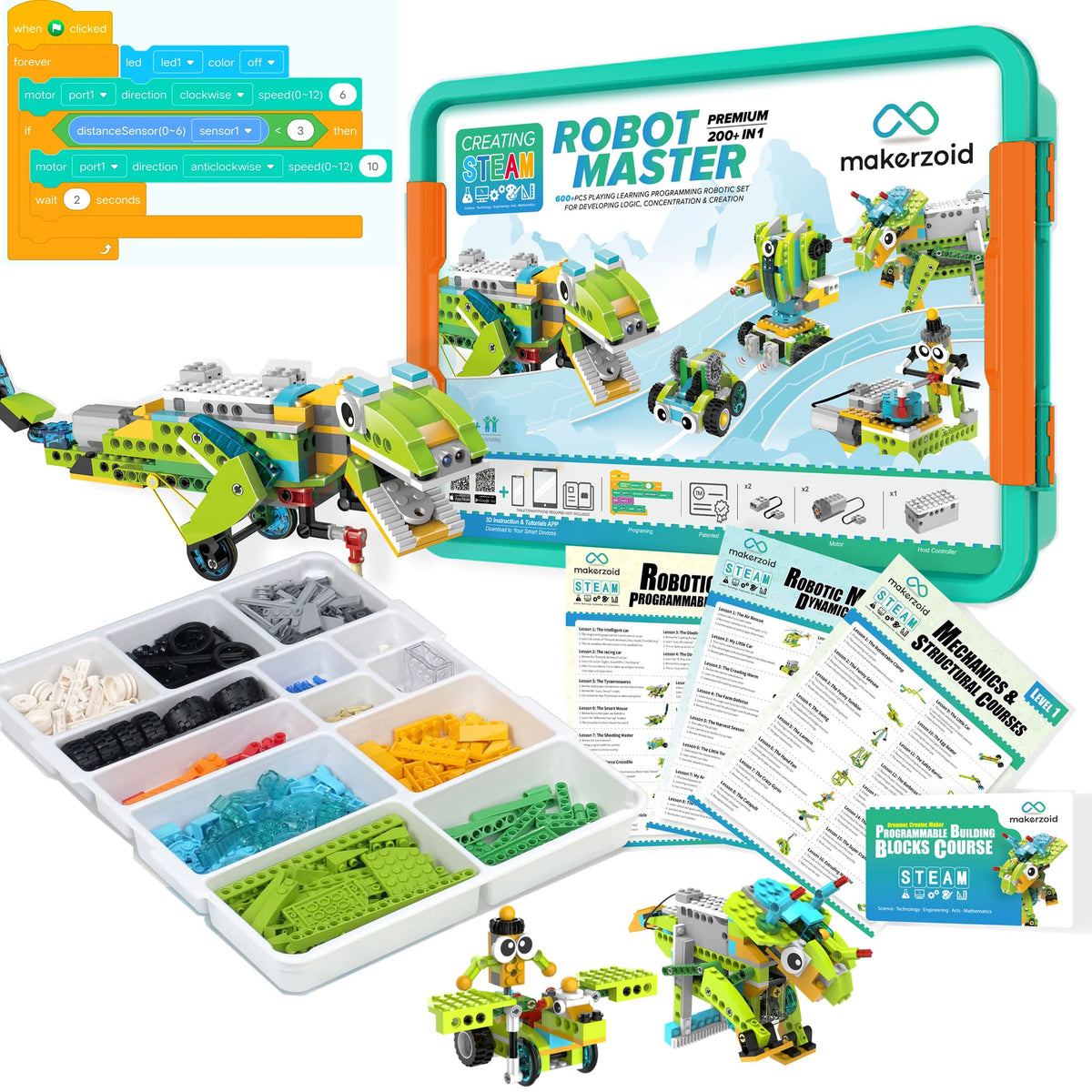 Coding Robot Master: 200+ Fun Educational Bots in 1 App-Controlled Kit with 47 Video Lessons – Consulate X, view 1 of 12