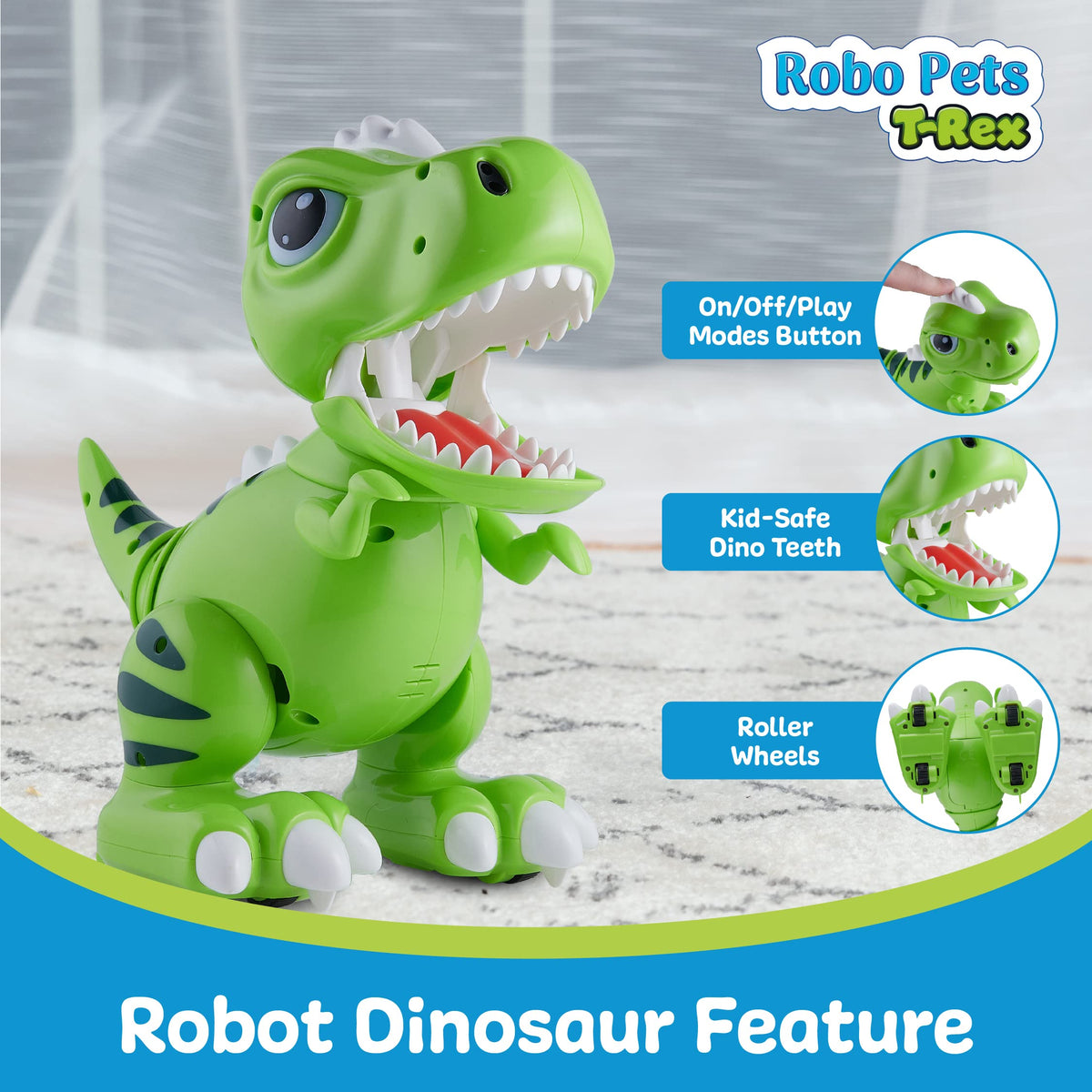 My Robo Pet T-Rex Dinosaur, Walking & Dancing Robot Dinosaur – Consulate X, view 4 of 6