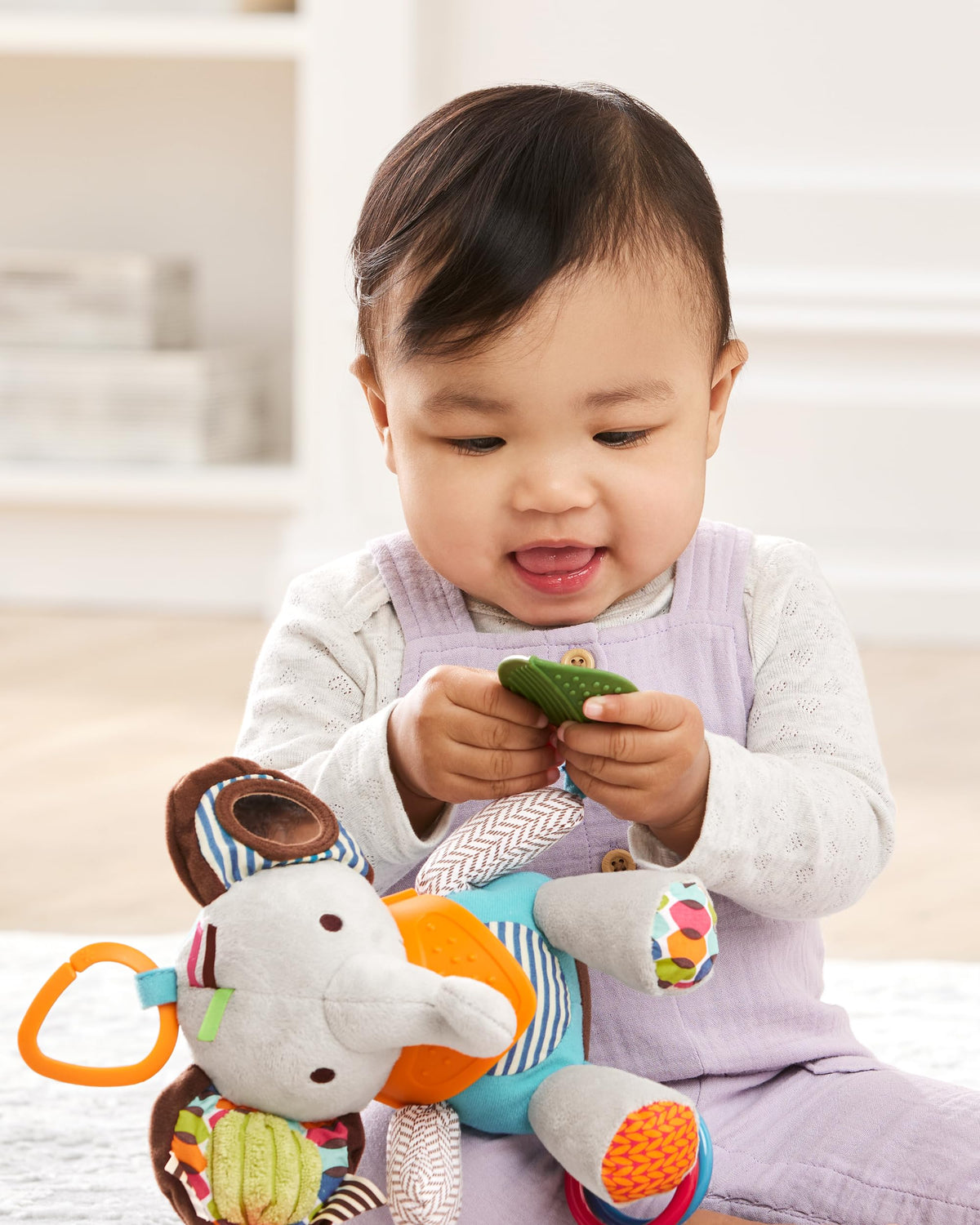 Elephant Teether with Rattles, Crinkles & On-the-Go Playtime Fun! – Consulate X, view 6 of 7