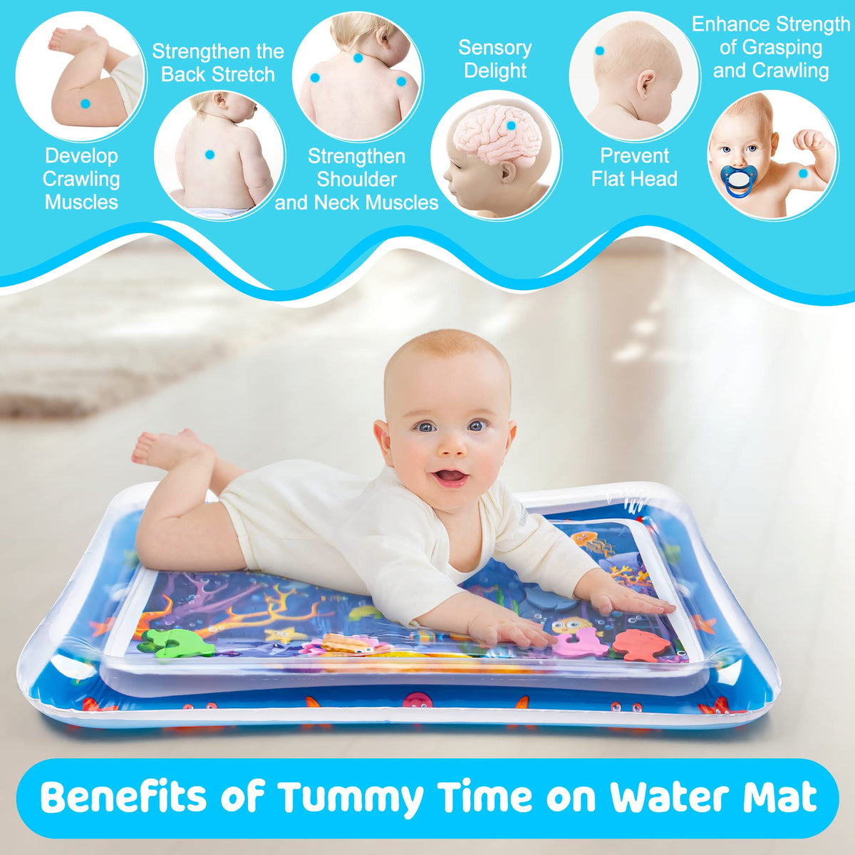 MyPool Inflatable Tummy Time Water Mat for Babies – Consulate X, view 6 of 10