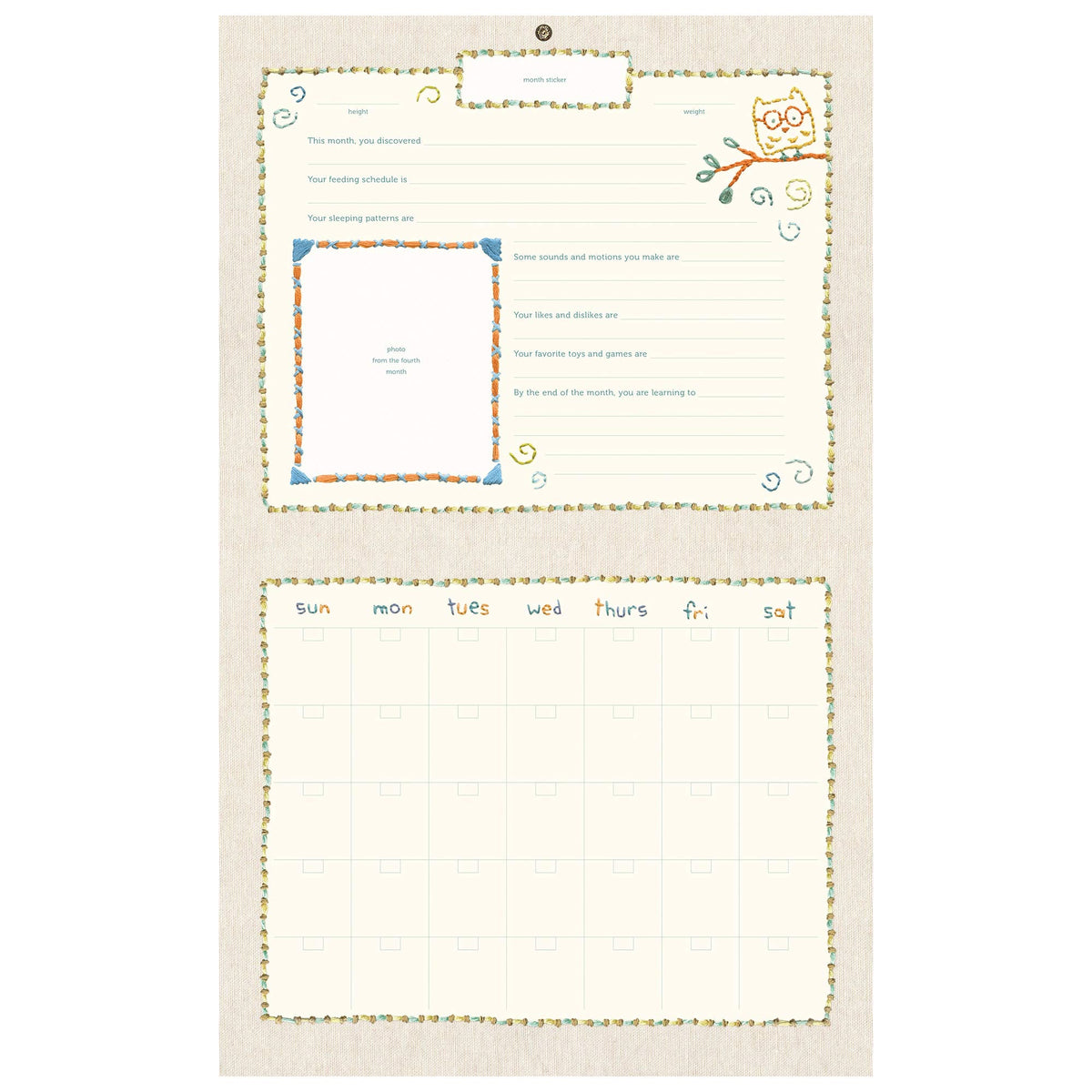 My First Year Calendar with Milestone Stickers – Consulate X, view 7 of 9