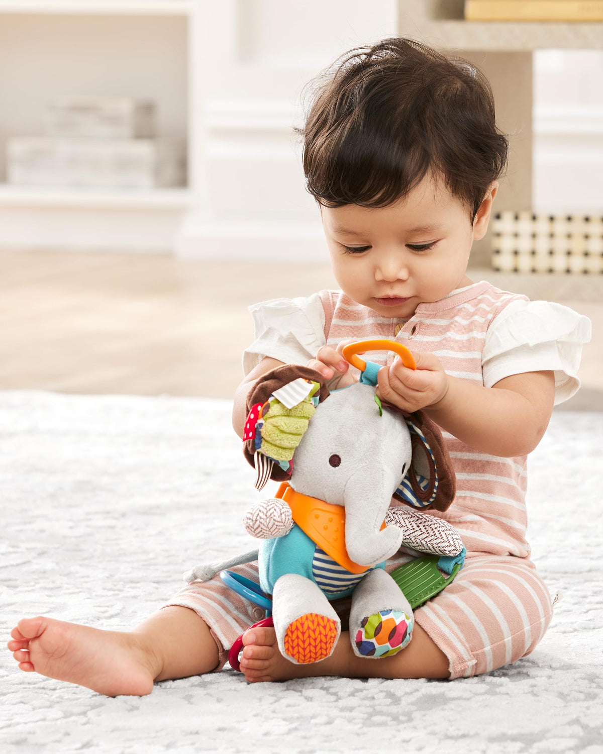 Elephant Teether with Rattles, Crinkles & On-the-Go Playtime Fun! – Consulate X, view 7 of 7