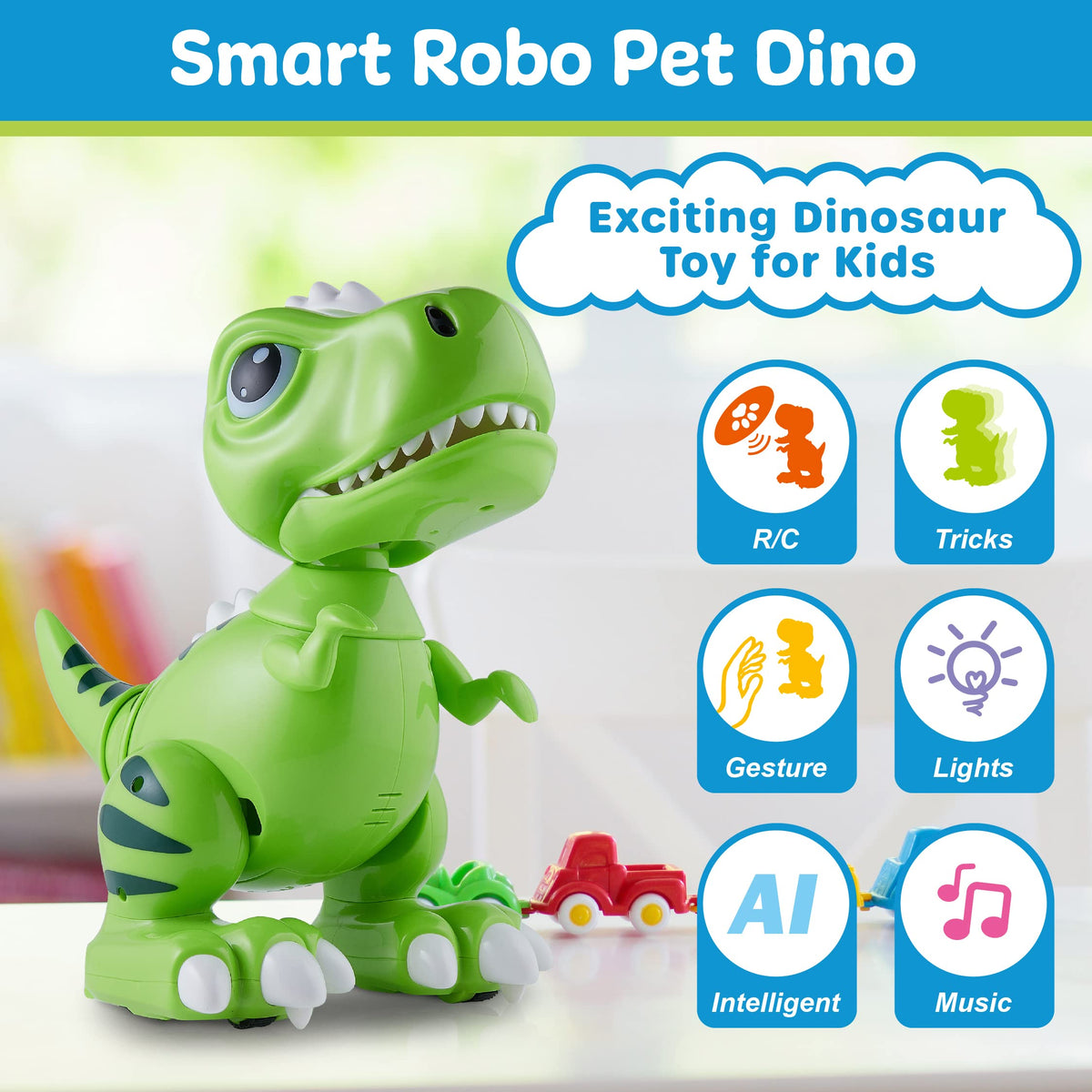 My Robo Pet T-Rex Dinosaur, Walking & Dancing Robot Dinosaur – Consulate X, view 5 of 6