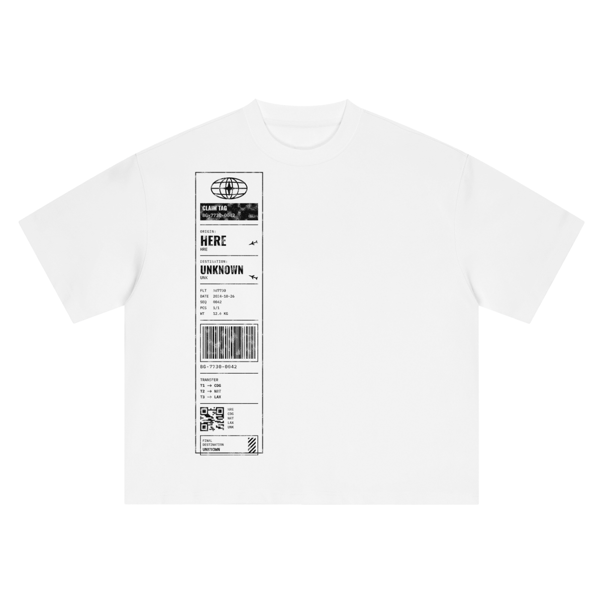 Claim Tag Heavyweight Tee - White – Consulate X, view 1 of 8
