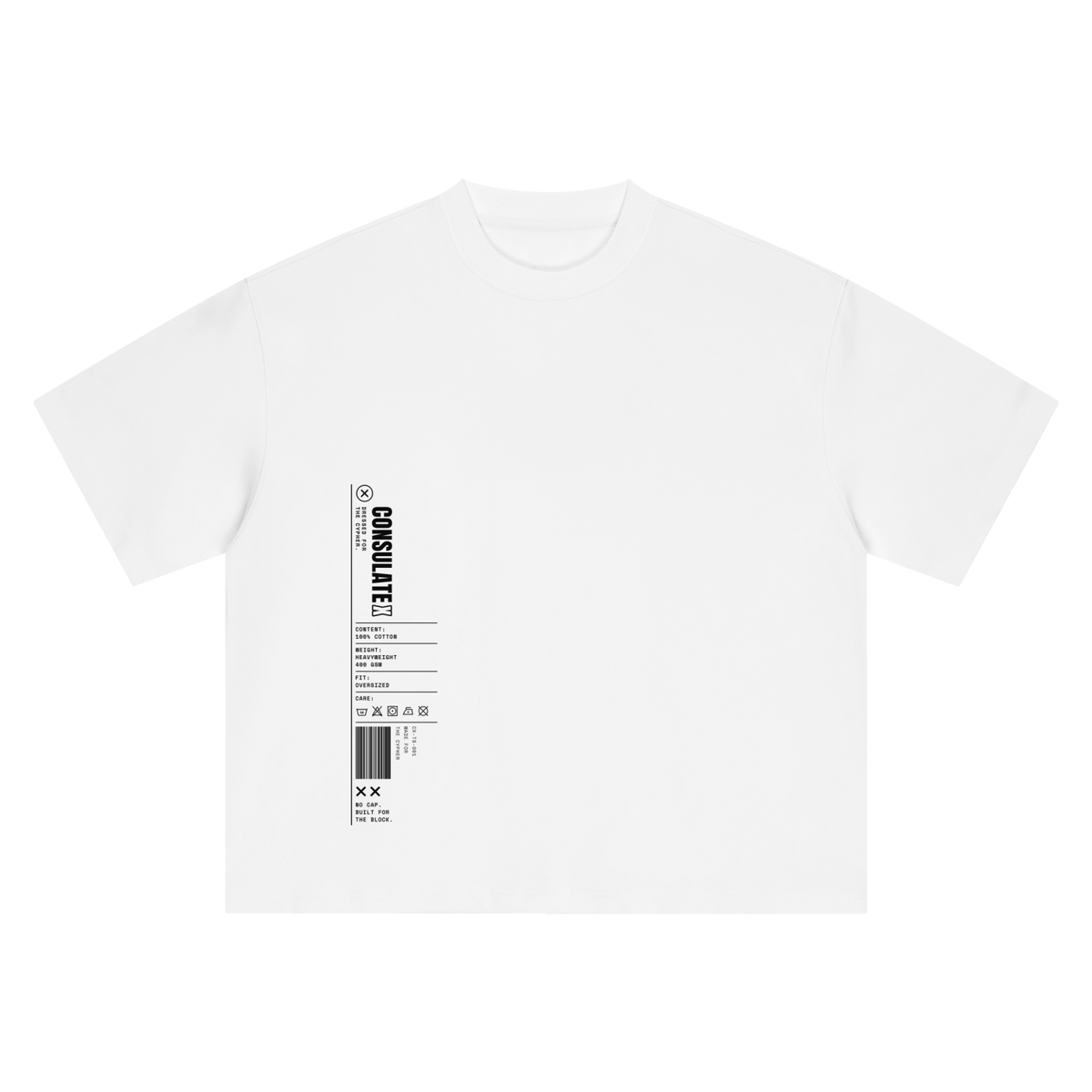 Consulate X Manifest Boxy Tee in White, front