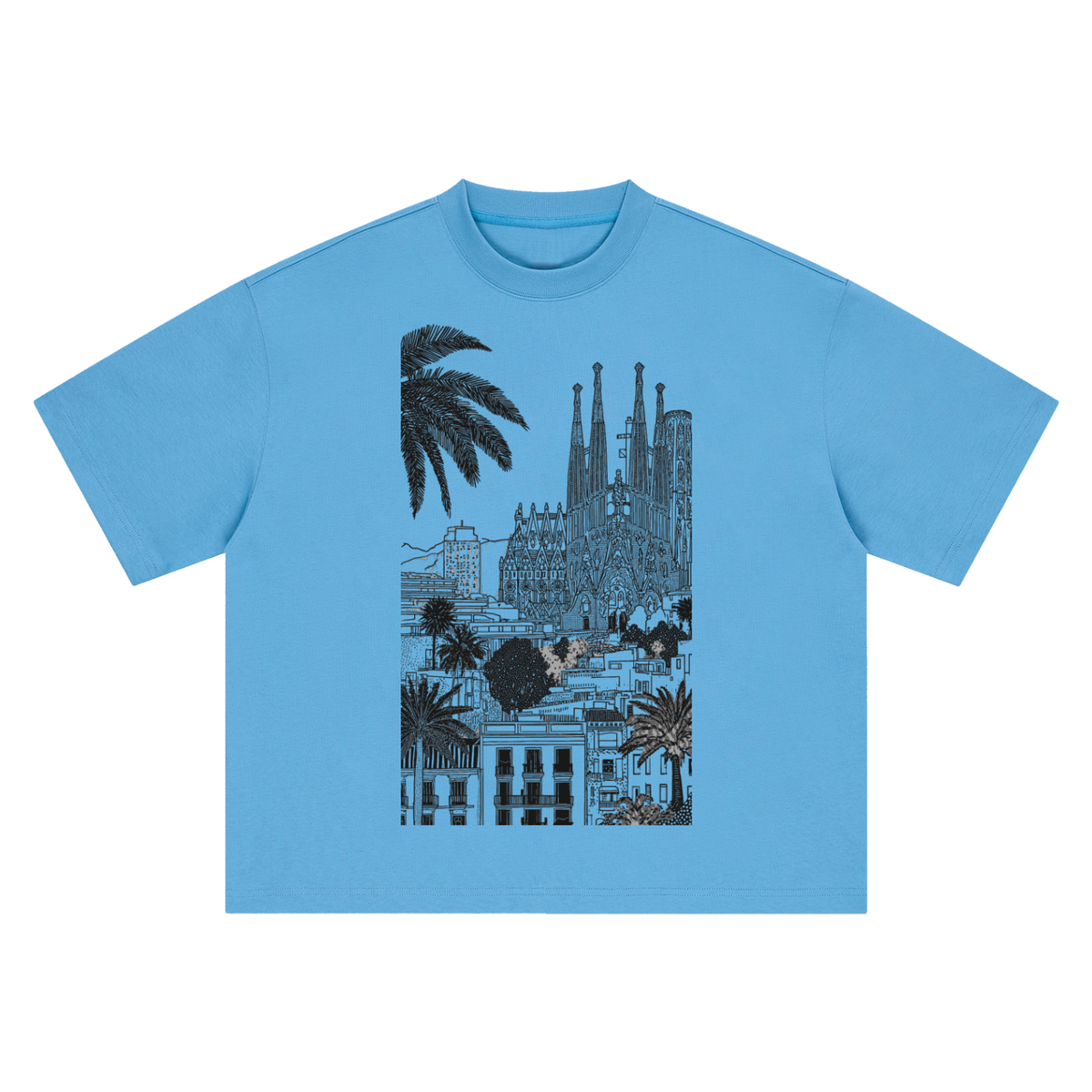 Barcelona Palms Heavyweight Tee – Consulate X, view 14 of 16